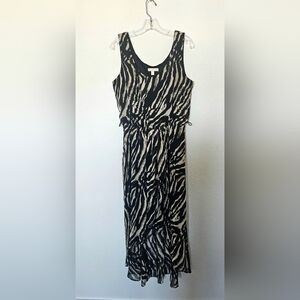 Zebra Print Sleeveless Dress